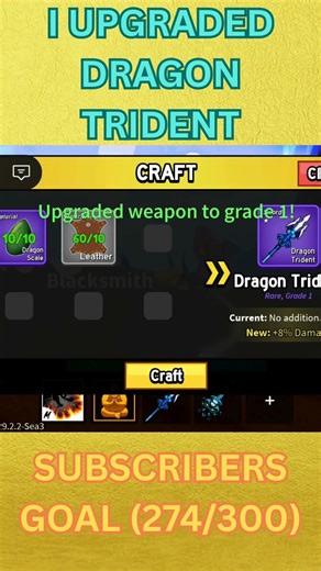 I UPGRADED DRAGON TRIDENT #roblox #bloxfruit #bloxfruits