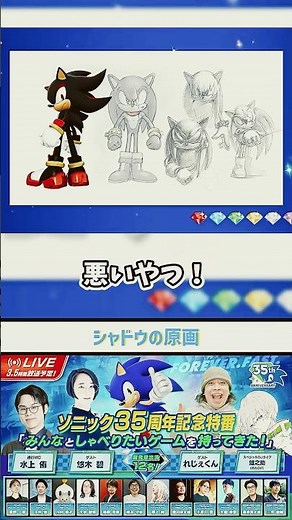 [Behind the Scenes] Shadow's Original Concept Was What!?! [#Sonic35thAnniversarySpecial]