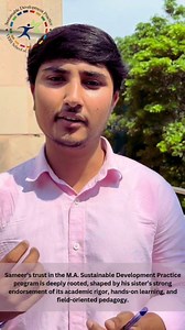 The Master’s in Sustainable Development Practice (M.A. SDP) program is a space for transformation, where students are encouraged to move beyond conventional thinking and engage with complex, real-world challenges. Here’s introducing Sameer Rehman, who comes from a commerce background and holds a Bachelor's degree in B.Com. With a foundation in business and finance, Sameer is now navigating new terrain, exploring how principles of sustainability, grassroots development, and social change intersec