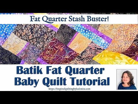 Easy Fat Quarter Quilt Pattern-Fat Quarter Baby Quilt-Quilting Tutorial-Fat Quarter Stash Buster