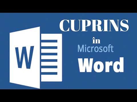 Generare automata cuprins in Word.