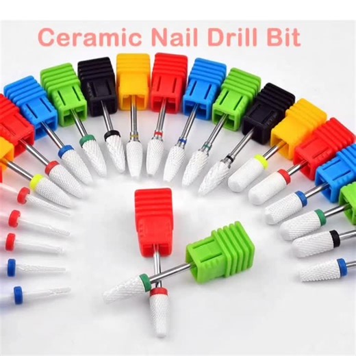 Good Quality Ceramic Nail Drill Bit Remove Gel Safety Fast Sharpe Nail Drill Bit