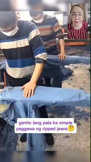 Ganito lang pala ka bilis ang pag gawa ng ripped jeans #galing #Mabilis #ripped #rippedjeans #pants #teamlabanreborntdc #everyonefollowershighlighc #cctoownerofthisvideo #fypviralシ | Ann Gialogo
