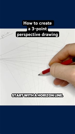 How to Create a 3 Point Perspective Drawing 🔥 #shorts #howtodraw #drawingtips #drawing