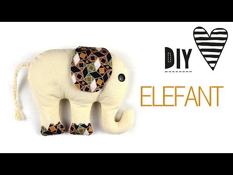 DIY Elefant Nähen / Kuscheltier mit Schnittmuster