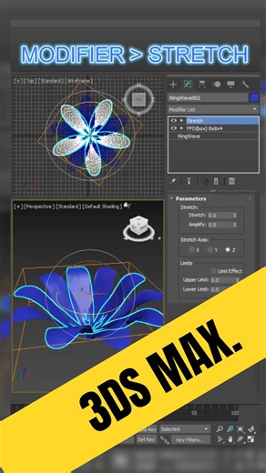 Ringwave Flower 3D modeling for beginners #3dsmax #blender #art #tutorials #free #shorts #howto #3D
