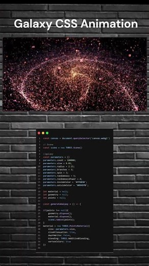 Galaxy Spiral Animation | 100K Stars in 3D