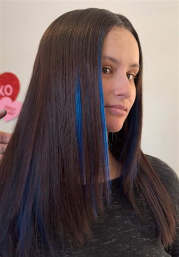 Blue Hair Transformation with Tape-In Extensions