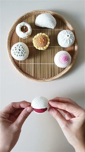 Crochet Red Bean Bun | Chinese Steamed Buns | SpringDay DIY