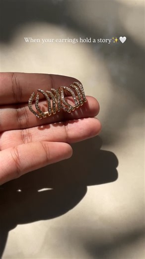 Pebl aura on Instagram: "When your earrings hold a story✨🤍 New drop✨ Follow @pebl_aura Dm for orders. #reels#jewellery#earringslove"
