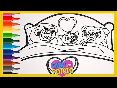 Como Desenhar e Colorir Chip end Potato | Desenhos Mágicos | Desenho Fácil