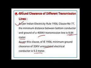 Line to Ground Clearance || Ground Clearance of Different Transmission line