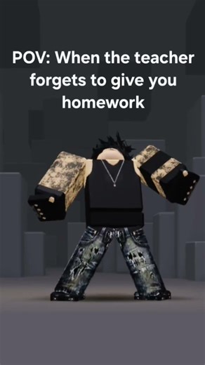 When the teacher forgets to give you homework #roblox #trending