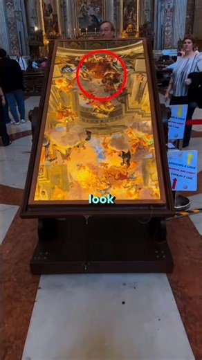 A painting you have to see using a mirror!?😲👀