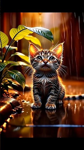Sad Crying Cat in Rain | Emotional Cat Video | I Miss You 😿💔 #catlovers