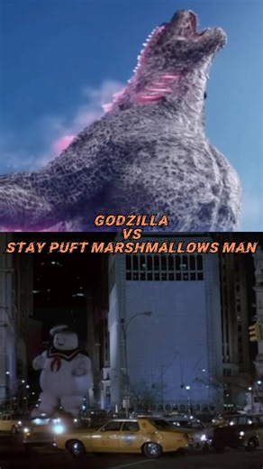 Godzilla vs stay puft marshmallow man