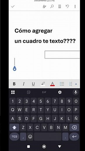 Cómo agregar un cuadro de texto en Word desde el celular? #wordtutorial #tutorialesandroid