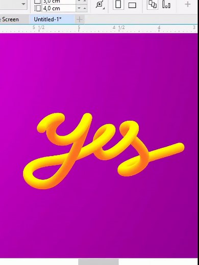 Efek Garis Teks 3D di CorelDraw 2021
