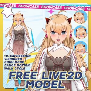 【Free Live2D VTuber Model】 Half-Demon Elf