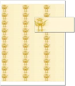 Sketched Angel Address Labels - 1" x 2-5/8"; 30 per Sheet, 150 Labels