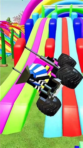 MEGA Monster Truck Eye POV 🚛🔥 Ultimate Extreme Obstacle Run #shorts #monstertruck