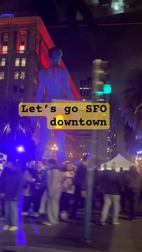 SFO downtown with Christmas lighting#trending #ytshorts #travel