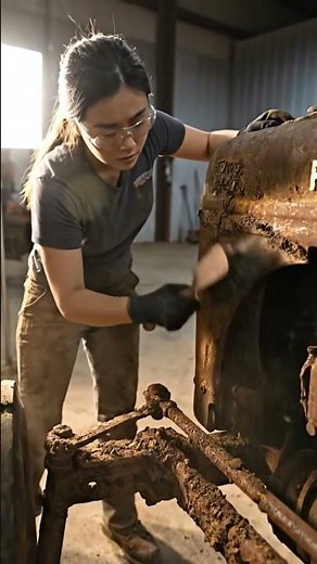 ASMR Restoration: 1947 Ford 8N Tractor Rebuild 🚜 Abandoned to NEW! #shorts