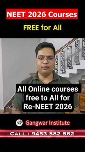 BIGGEST Update: All NEET Online Courses are now FREE! on #gangwarinstitute 😱 | #neet2026 #reneet