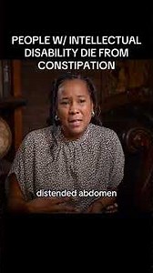 People with an intellectual disability die from constipation. Story.