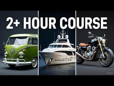 Rhino 3D: Build 3 Iconic Vehicles in One Course | Bus, Yacht & Motorcycle (Full Workflow)