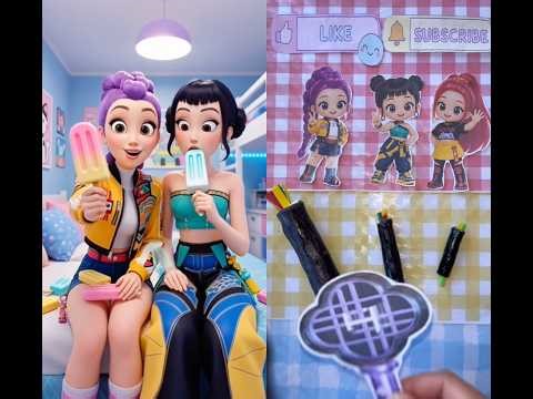 👀👉JINU IS GIVING AWAY 🍨🍦🍨 ICE CREAM FOR EVERYONE! RUMI AND ZOEY ARE HAPPY! MORE CUTE CRAFTS 🍱🍣🍤SUSHI