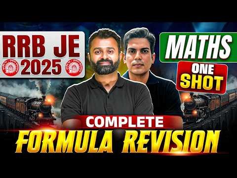 RRB JE 2025 | Complete Maths Formula Revision Class | RRB JE Maths Formula Revision One Shot