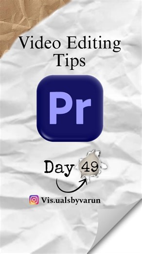 VARUN on Instagram: "Day :- 49 How to create smooth text animation in Premiere Pro 🎬. . . . #visualbyvarun #premierepro #adobe #effect #effects #textanimation"