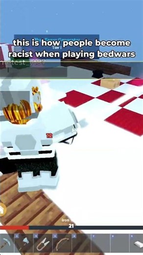 My friend raging so hard😭#roblox #bedwars #memes #rage #trending #shorts