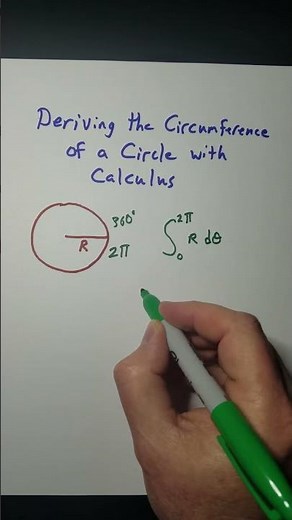 Finding the Circumference of a Circle with Calculus #shorts