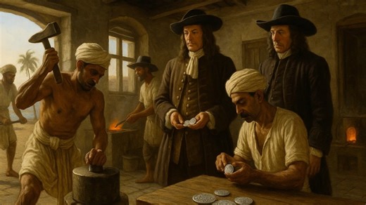 Rupees, power, and 1677: The birth of company money in India