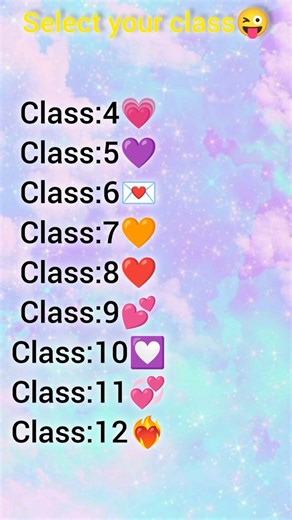 🫴💕koi bhi ek class choose karo🥰 Choose one class😘 Choose one Number🥰 #shorts