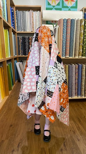 Don’t tell anyone- but I think we may be haunted 👻 This little ghost is a quilt kit for the October Top-a-Long pattern (Flutterby) & it is now available to order 💖 | Running Doe Quilts