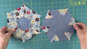 Do you have any jelly rolls you don't know what to do with? This is your project! If you don't have jelly rolls, you still can make these 2 blocks quickly and easily. Full video: - https://youtu.be/WZ351OcoEEk Blog post: - https://mypatchwork.wordpress.com/2017/09/21/video-tutorial-jelly-roll-hexagon-blocks | TeresaDownUnder