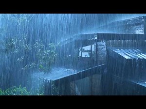 🌧️ (No Ads) Real Heavy Rain & Powerful Thunderstorm ⛈️ | Deep Sleep & Relaxing Rain Sounds