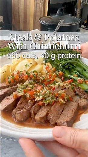 Steak & Potatoes with Chimichurri Salsa (Easy Weeknight Dinner)