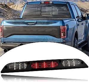 High Mount Stop Lights LED Third Brake Light Compatible with Ford 2015-2020 F150, 2017-up F250 F350, 2019-up Ranger, Maverick 2022-up Rear LED 3rd Brake Lamp (Three Vertical Style)