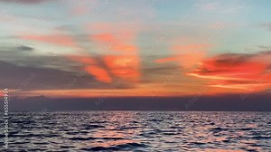 Sky sunset scenery,background Whether it's the warm hues of a sunrise or sunset, shimmering reflection of the sun on the clouds, the sky and clouds have the power to inspire feelings of awe and wonder Stock Video