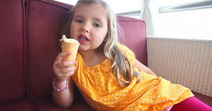 Girl eating ice cream