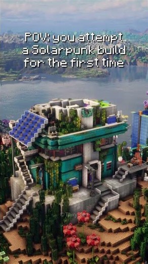 Solarpunk just hits different🍃 #minecraft #minecraftbuilding #shorts