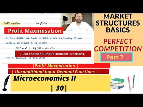 Market Structures | Part 7| Profit Maximization | Example | Cobb Douglas Production Function | 30 |