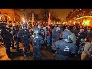 Linke Gewalt in Potsdam: Attacke auf Pegida Bus HD