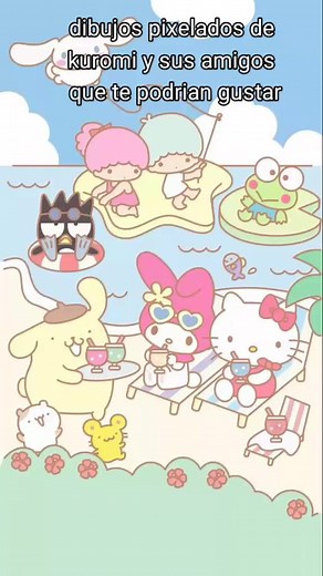 Dibujos Pixelados de Kuromi y Sus Amigos