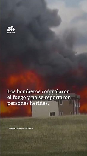 Construction Fire Creates a Large Column of Smoke