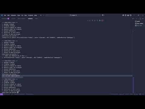 Estructuras lineales parametrizadas Pila y Fila, consola o grafico
